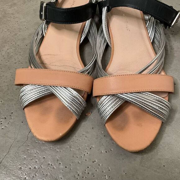 Loeffler Randall Tri Color Leather Sandals - Picture 3 of 5